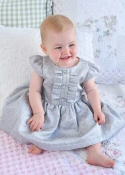 Rhiannon Baby Jacquard Dress Platinum 6 Rhiannon Baby Jacquard Dress Platinum -Angels-Face Shop Rhiannon Baby Dress Platinum Lifestyle
