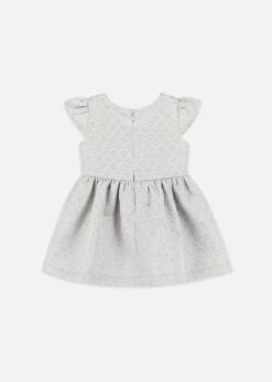 Rhiannon Baby Jacquard Dress Platinum 7 Rhiannon Baby Jacquard Dress Platinum -Angels-Face Shop RhiannonBaby Dress Platinum Back