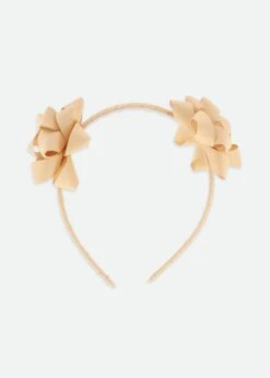 Ribbon Bow Aliceband Gold