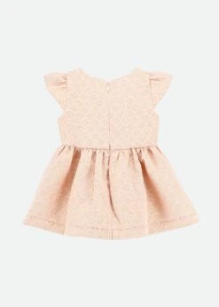 Rhiannon Baby Jacquard Dress Rose Gold -Angels-Face Shop Rihannon BabyDress Gold Back