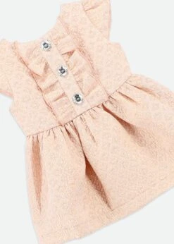 Rhiannon Baby Jacquard Dress Rose Gold -Angels-Face Shop Rihannon BabyDress Gold Detail