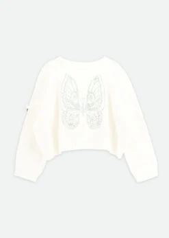 Roberta Cropped Jumper With Wings Snowdrop