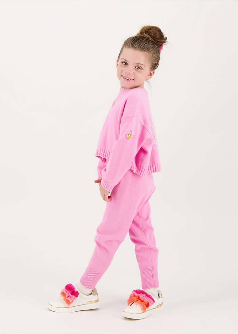 Roberta Cropped Jumper With Wings Rose 4 Roberta Cropped Jumper With Wings Rose - Image 4