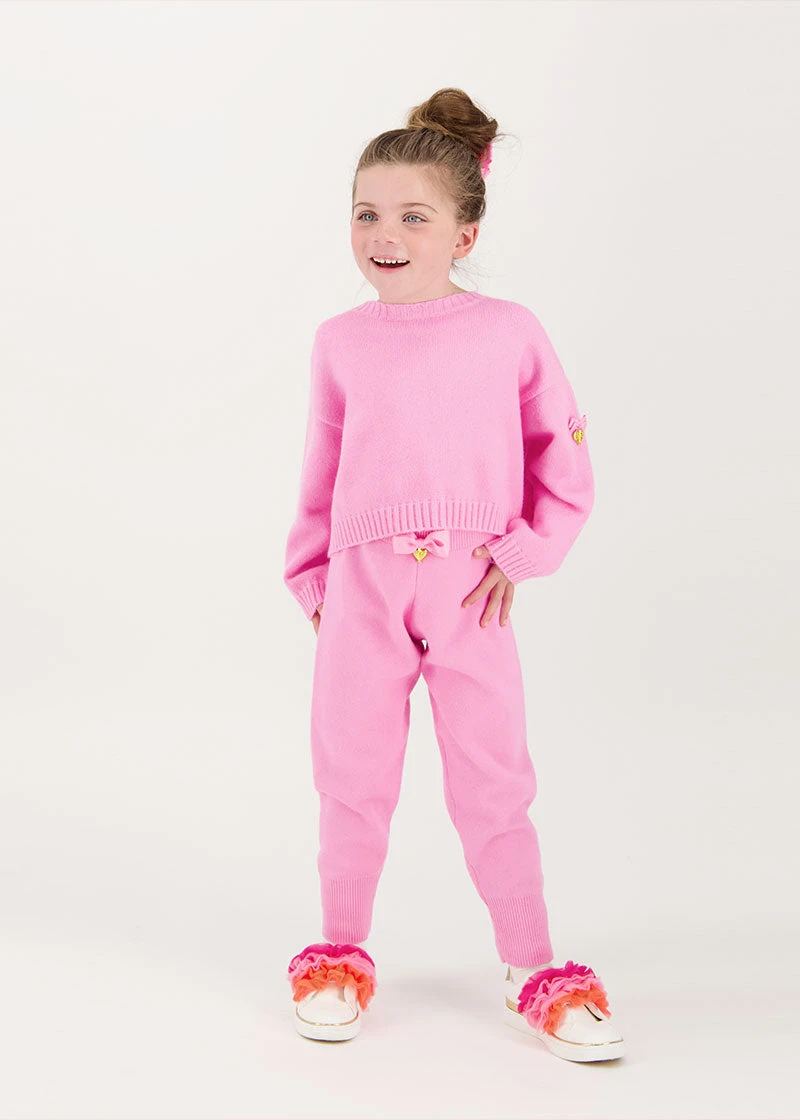 Roberta Cropped Jumper With Wings Rose 2 Roberta Cropped Jumper With Wings Rose - Image 2