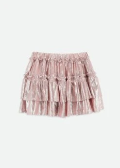 Rock Skirt Pink Metallic -Angels-Face Shop Rock Skirt Pink Back