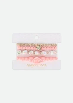 Rose Bracelet Set Peach -Angels-Face Shop Roses Bracelet Peach Front