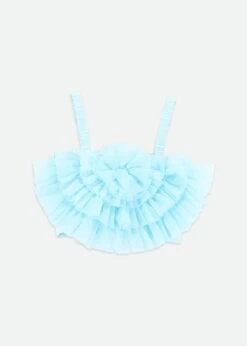Rosetta Tulle Top Aqua