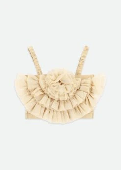 Rosetta Tulle Top Sand Sparkle
