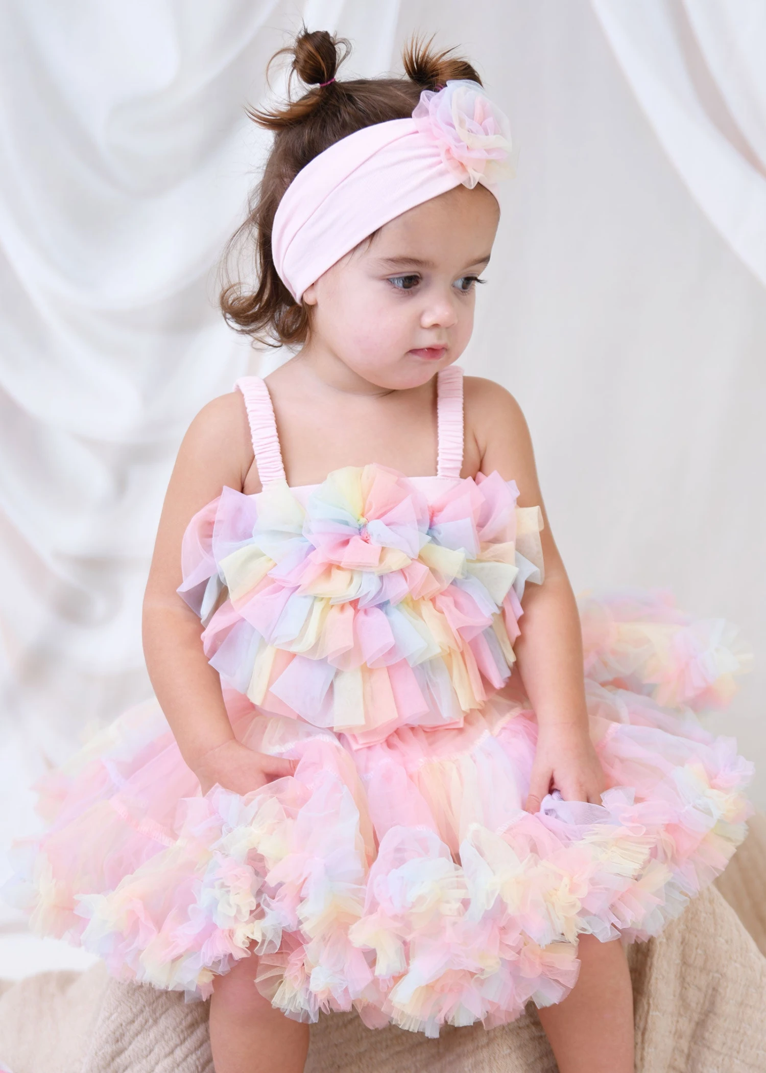 Kitty Baby Tutu Skirt Rainbow 2 Kitty Baby Tutu Skirt Rainbow - Image 2