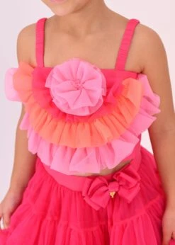 Rosetta Blooming Marvellous Tulle Top Fuchsia -Angels-Face Shop Rosetta Top fuschia Lifestyle 1