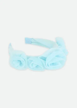 Rosie Tulle Aliceband Aqua -Angels-Face Shop Rosie Headband Aqua Side