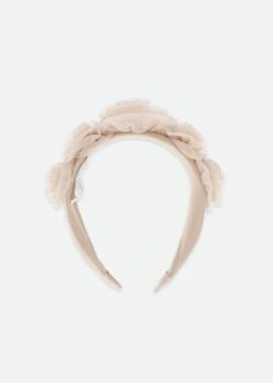 Rosie Tulle Aliceband Sand Sparkle