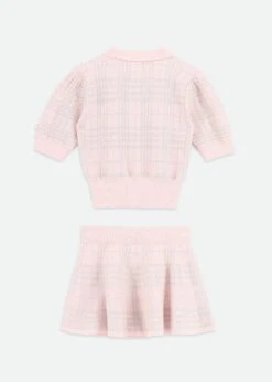 Rosina Knitted Co-ord Fairy Pink -Angels-Face Shop Rosina Set Pink Back
