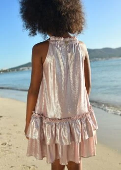 Rosemary Dress Pink Metallic -Angels-Face Shop Rosmary Dress Pink Campaign 1 95440e8c 87d8 4ec5 acdb 1b3d4267812e