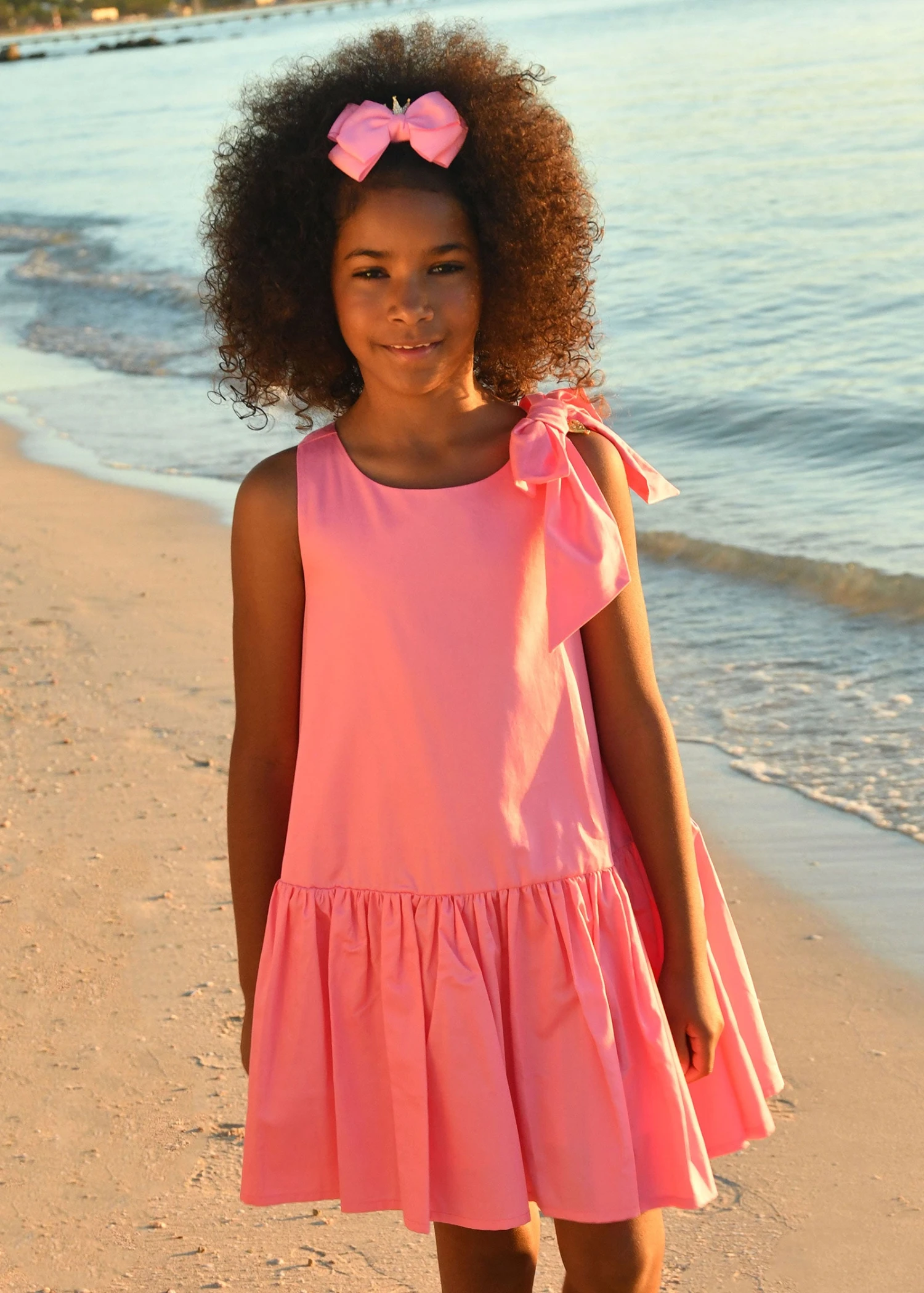 Roula Cotton Dress Begonia Pink 2 Roula Cotton Dress Begonia Pink - Image 2