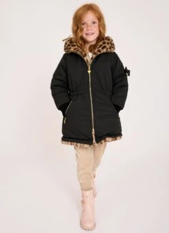 Roxy Reversible Coat Black -Angels-Face Shop Roxy Reversible Coat Black Lifestyle 2