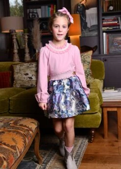 Nell Pleated Collar Top Tea Rose -Angels-Face Shop Sally Skirt Lilac Rose Lifestyle