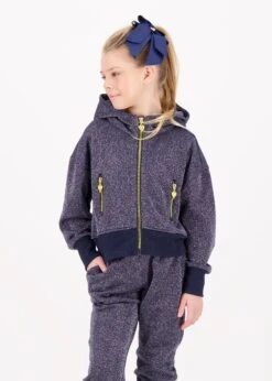 Samira Glitter Sweat Hoodie Navy -Angels-Face Shop Samira Hoddie Navy Lifestyle 1