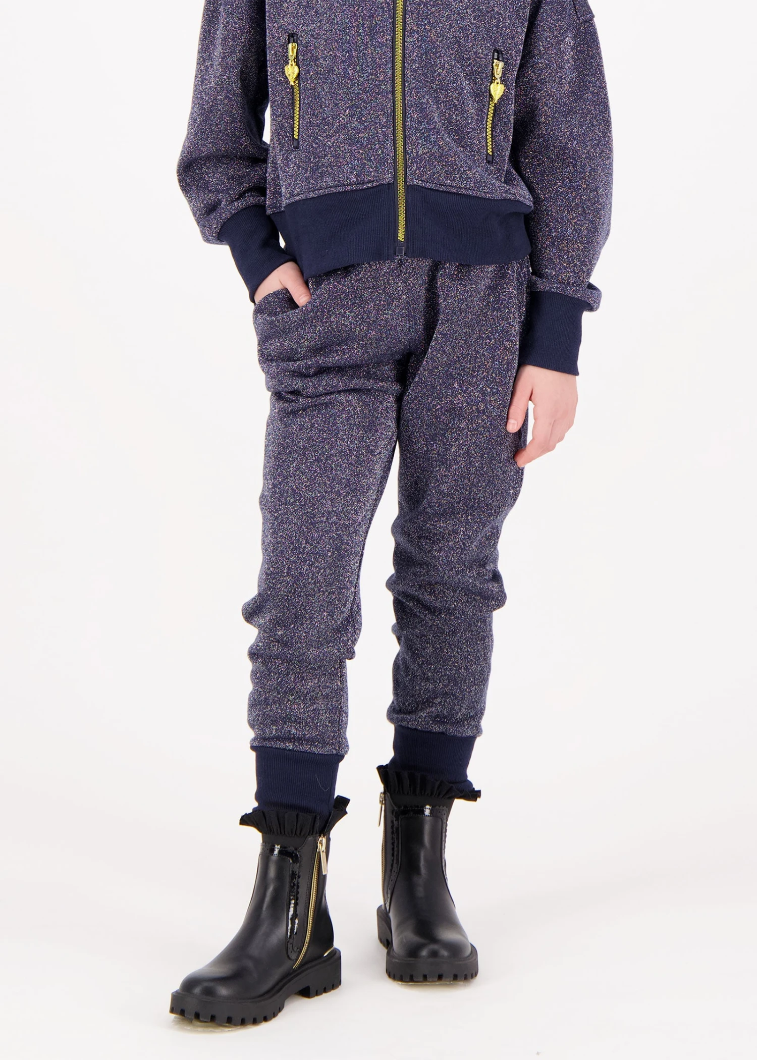 Samira Glitter Sweat Jogger Navy 2 Samira Glitter Sweat Jogger Navy - Image 2