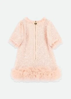 Sasha Sequin Dress Blush Pink -Angels-Face Shop Sasha Dress Blush Back