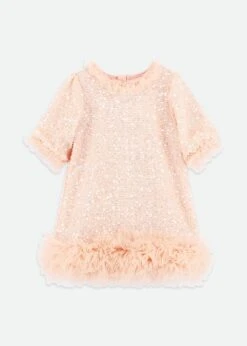 Sasha Sequin Dress Blush Pink