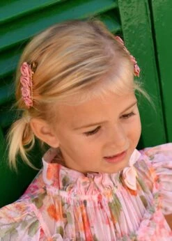 Satin Roses Hair Clip Tea Rose -Angels-Face Shop Satin Clips Tea Rose Campaign 1