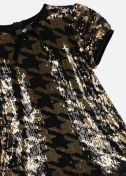Shalini Houndstooth Sequin Dress Black/Gold 10 Shalini Houndstooth Sequin Dress Black/Gold -Angels-Face Shop Shalini Dress Black Detail 17cb1e7f 5891 45cb b9e0 c4b9ca656e8f