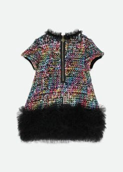 Shalini Sequin Dress Black Multi -Angels-Face Shop Shalini Dress Multi Back