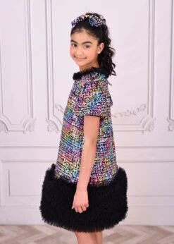 Shalini Sequin Dress Black Multi -Angels-Face Shop Shalini Dress Black Multi Lifestyle 2