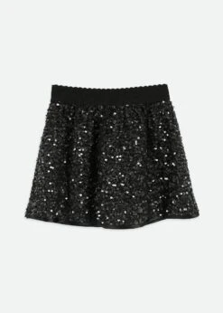 Sinead Sequin Skirt Black -Angels-Face Shop Sinead Skirt Black Back