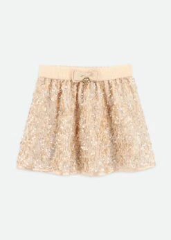 Sinead Sequin Skirt Caramel