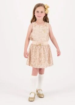 Sinead Sequin Skirt Caramel -Angels-Face Shop Sinead Skirt Caramel Lifestyle