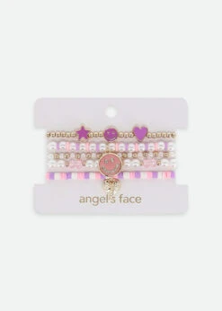 Smile Bracelet Set Lilac -Angels-Face Shop Smile Bracelet Lilac Front