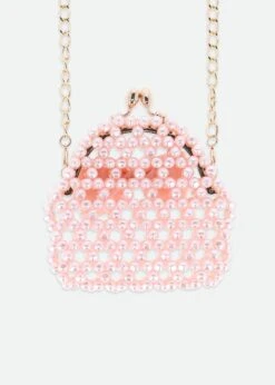 Sweetie Pearl Bag Blush Pink 7 Sweetie Pearl Bag Blush Pink -Angels-Face Shop Sweetie Bag Pink Back