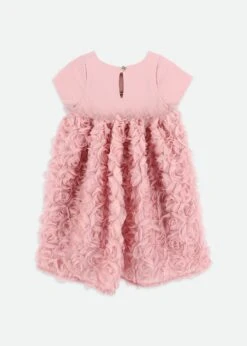 Talia 3D Roses Dress Tea Rose 9 Talia 3D Roses Dress Tea Rose -Angels-Face Shop Talia Dress Tearose Back