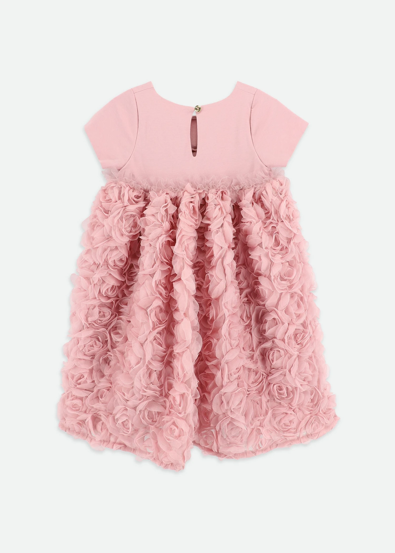 Talia 3D Roses Dress Tea Rose 5 Talia 3D Roses Dress Tea Rose - Image 5