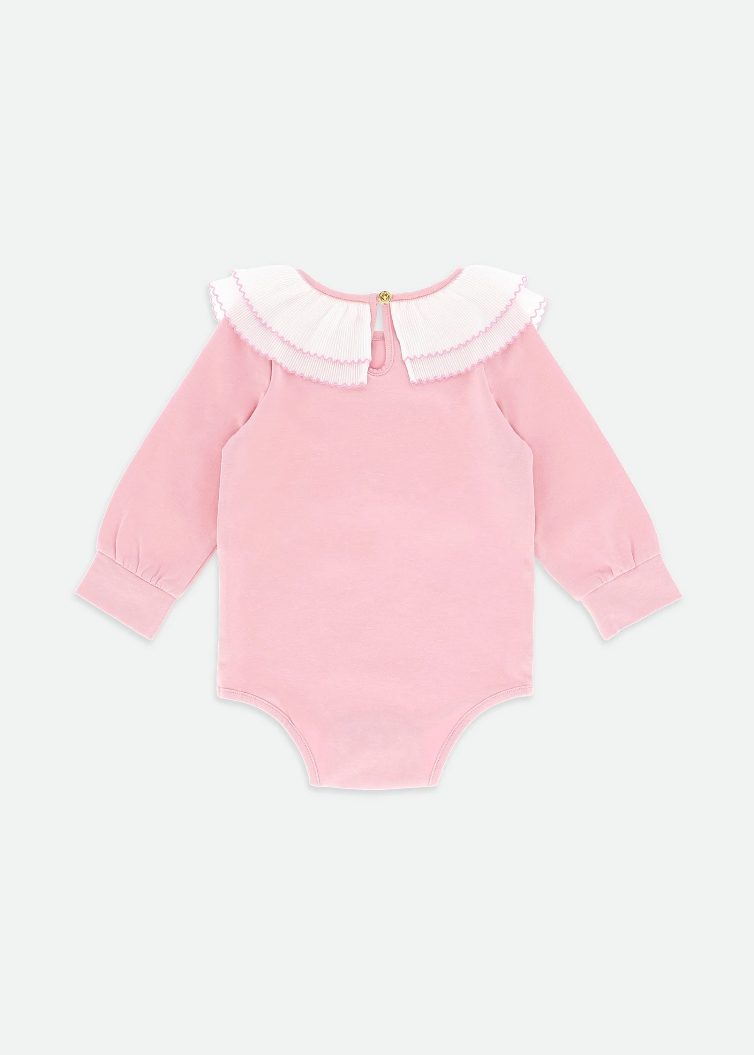 Tara Pleated Collar Babygrow Tea Rose 4 Tara Pleated Collar Babygrow Tea Rose - Image 4