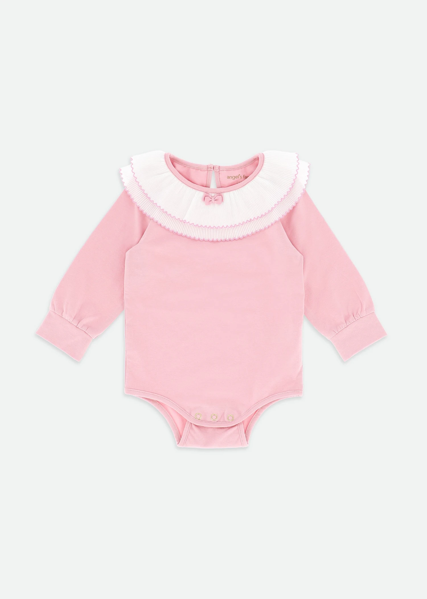 Tara Pleated Collar Babygrow Tea Rose 1 Tara Pleated Collar Babygrow Tea Rose
