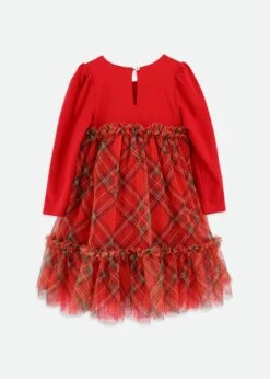 Tavia Tartan Dress Red 9 Tavia Tartan Dress Red -Angels-Face Shop Tavia Dress Red Back