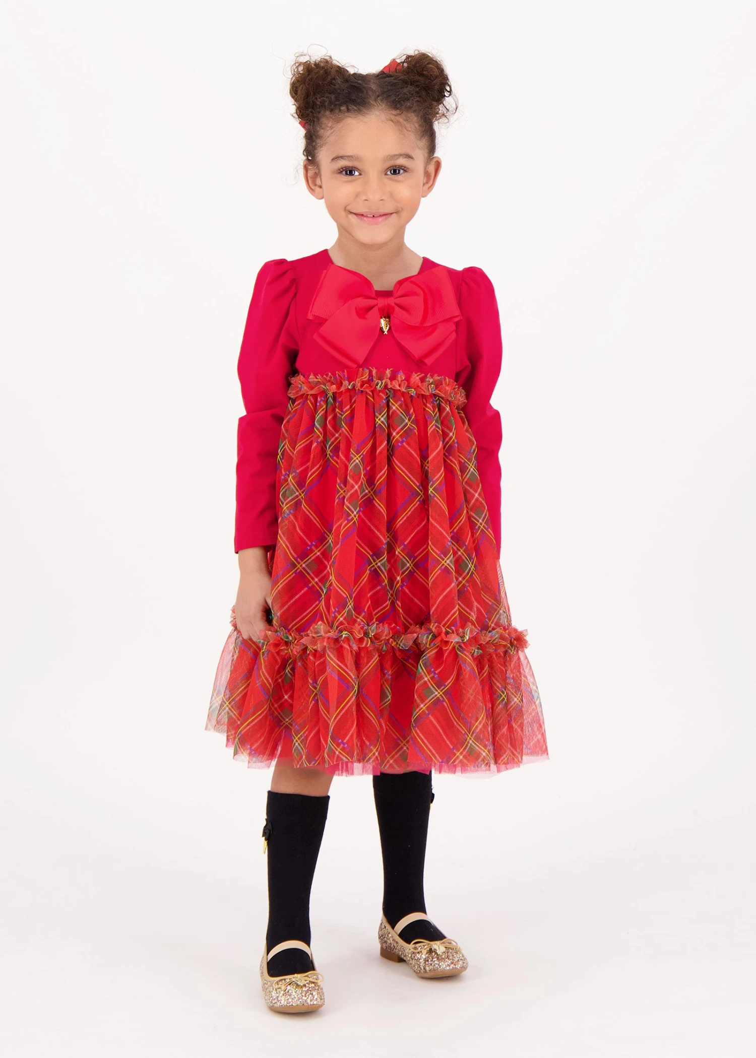 Tavia Tartan Dress Red 2 Tavia Tartan Dress Red - Image 2