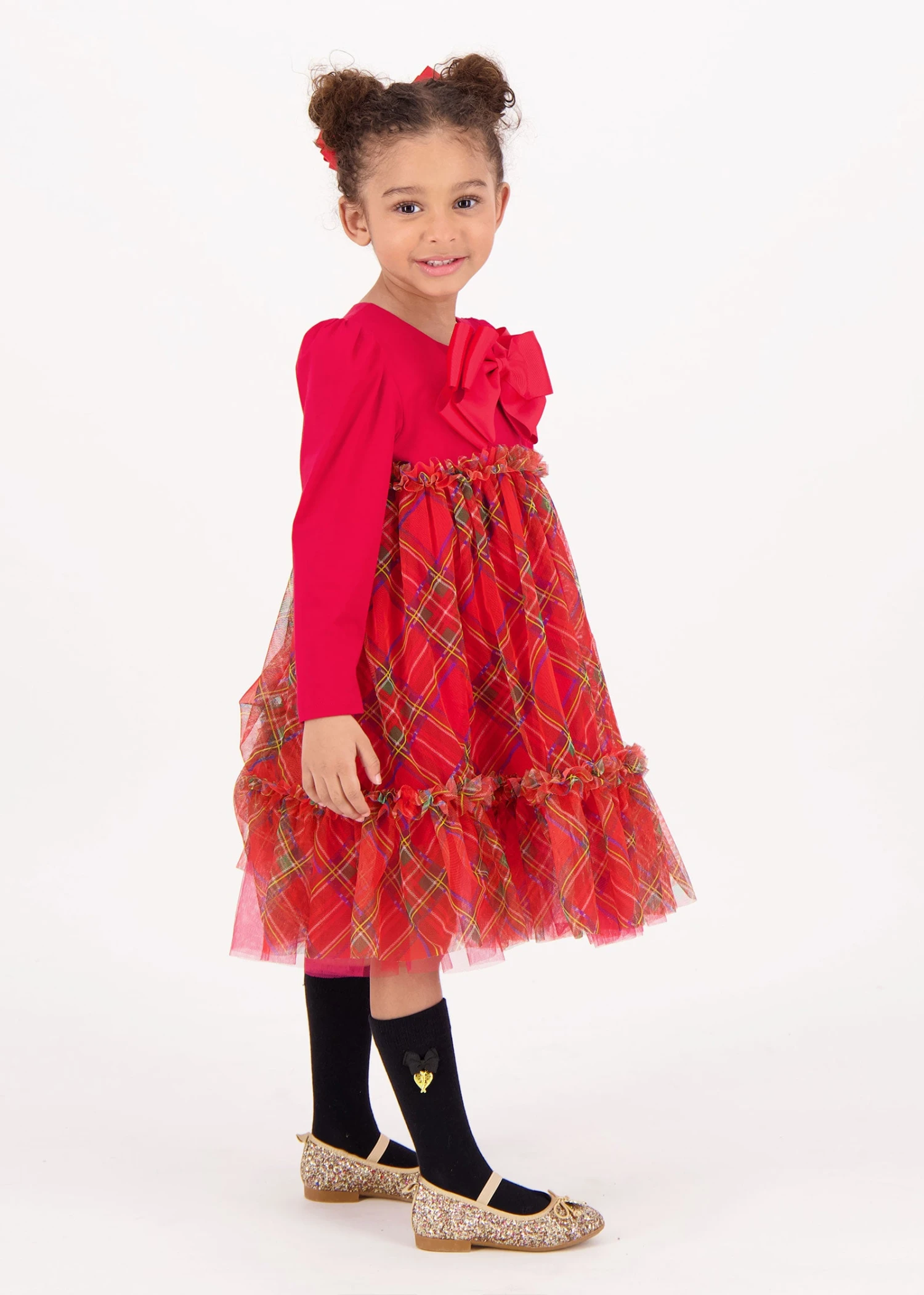 Tavia Tartan Dress Red 4 Tavia Tartan Dress Red - Image 4