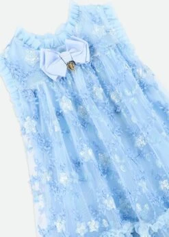 Tilly Sequin Flower Tulle Dress Pale Blue -Angels-Face Shop Tilly Dress Blue Detail