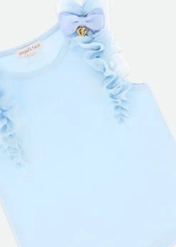 Toni Ruffle Trim Top Pale Blue -Angels-Face Shop Toni Top Blue Detail