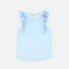 Toni Ruffle Trim Top Pale Blue