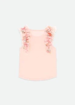 Toni Ruffle Trim Top Peach Primrose -Angels-Face Shop Toni Top Peach Back