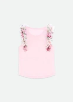 Toni Roses Ruffle Trim Top Pink -Angels-Face Shop Toni Top Pink Back