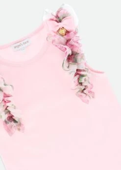 Toni Roses Ruffle Trim Top Pink -Angels-Face Shop Toni Top Pink Detail