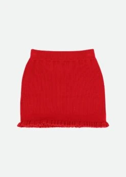 Troy Ribbed Skirt Red -Angels-Face Shop Troy Skirt Red Back