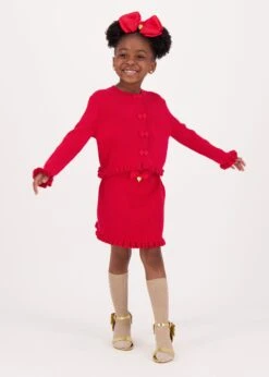 Troy Ribbed Skirt Red -Angels-Face Shop Troy Skirt Red Lifestyle 1