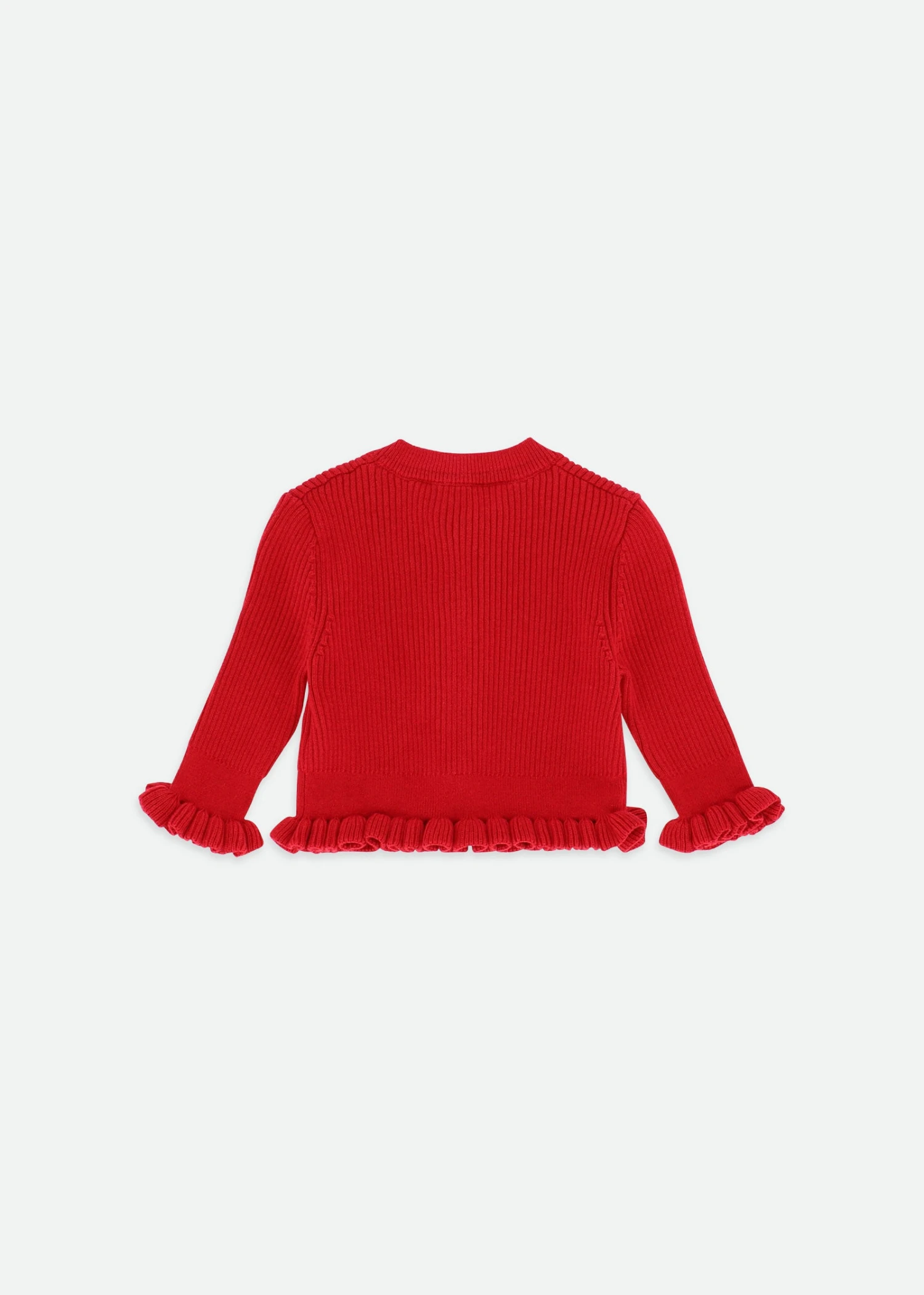 Tyler Baby Ribbed Cardigan Red 2 Tyler Baby Ribbed Cardigan Red - Image 2